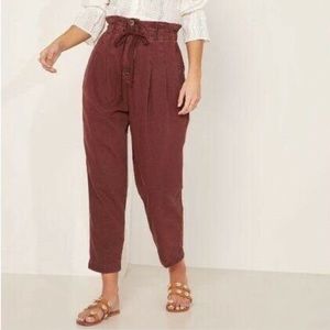 Free people margate paper bag waist trouser pant !